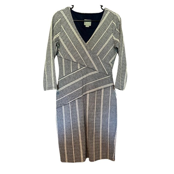 Mauve Small Blue Stripped Dress - Picture 2 of 2